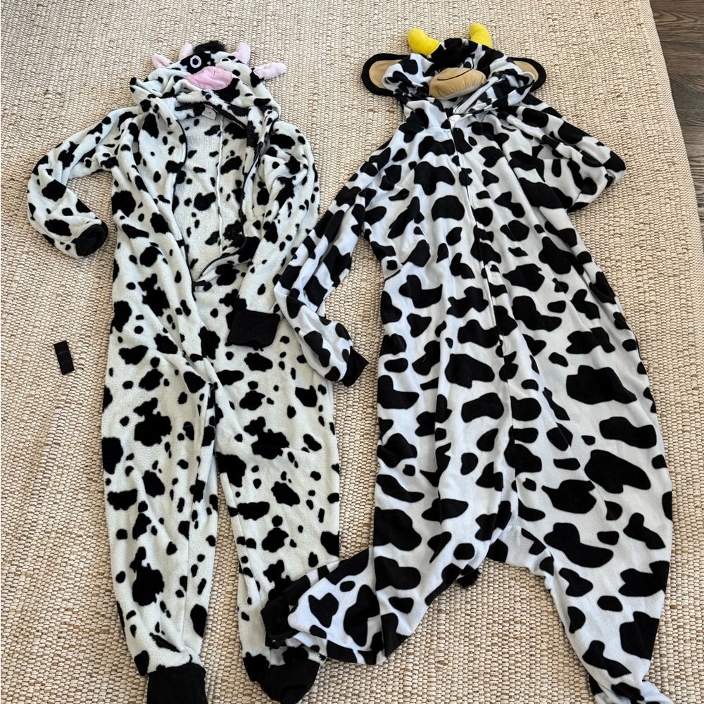 Halloween Costume Couples Cow Onesies